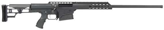 Barrett Model 98B Fieldcraft Rifle System 14806, 338 Lapua Mag, 24 in Light Barrel, Bolt Action, Adj Stock, Adj Match Trigger, Black Anondized Finish, 10 Rd