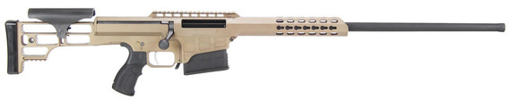 Barrett Model 98B Fieldcraft Rifle System 14836, 338 Lapua Mag, 24 in Light Barrel, Bolt Action, Adj Stock, Adj Match Trigger, FDE Cerakote Finish, 10 Rd
