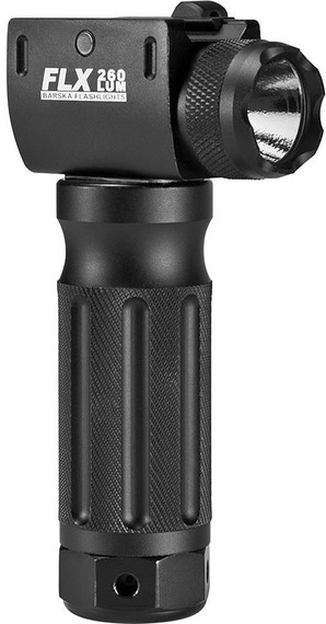 Barska BA11878 FLX Flashlight with Tactical Grip 260 Lumens CR123A Lithium (2) Black