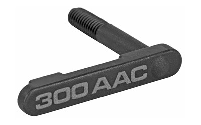Bastion 300AAC BASAR15RC-BW-300AAC, AR-15 Mag Release Catch, Black And White Finish, With 300AAC Laser Engraved on Catch BASAR15RC-BW-300AAC