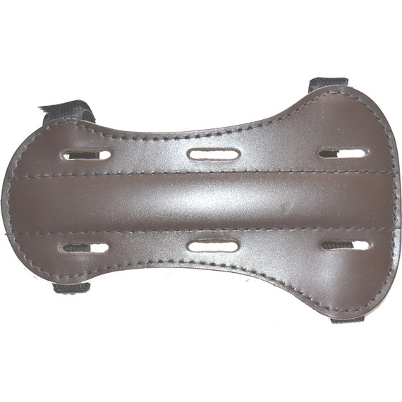 Bateman Top Grain 2 Strap Leather Armguard Brown 575 in L505BN
