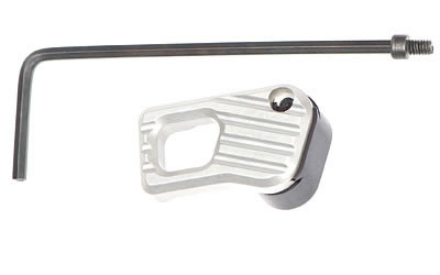 Battle Arms Enhanced Modular Magazine Release, Large, Clear/Silver Finish 100-018-320