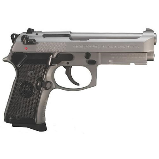 Beretta 92 COMPACT 9MM INOX 4.25 13RD W/RAIL NOVAK