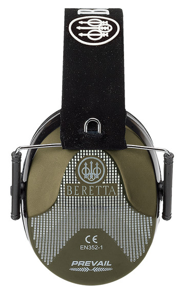 Beretta USA CF1000002070 Hearing Protection Muff 25 dB Over the Head Green Ear Cups with Black Headband & White Accents for Adults