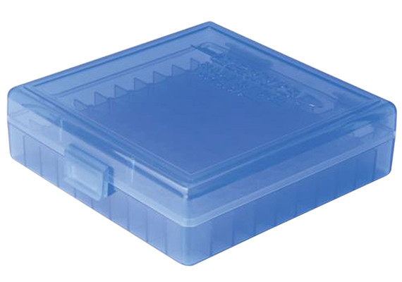 Berrys 01020 Ammo Box Handgun Ammunition Ammo Box 380/9mm 1.23 in OAL X .40 in 100 rd Polypropylene Blue