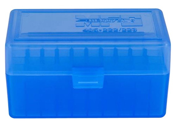 Berrys 40502 Ammo Box Rifle Ammunition Ammo Box .223/5.56mm 2.33 in OAL x .42 in 50 rd Polypropylene Blue