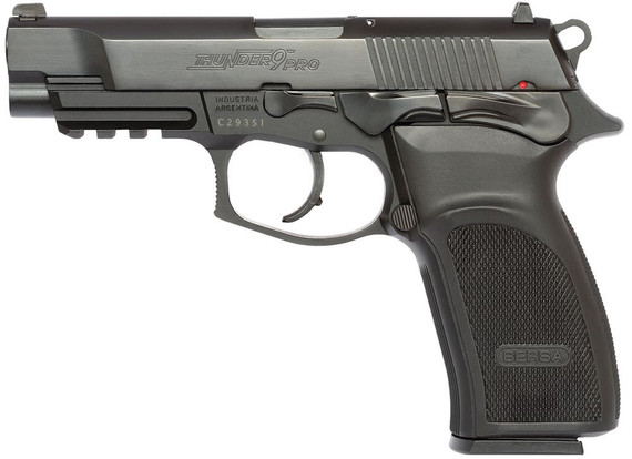 Bersa Thunder 9 High Capacity Pistol T9MPHC, 9 MM, 4.25 in BBL, Sngl / Dbl, Polymer Grips, Fixed Sights Mt Blk Finish, 17 + 1 Rds
