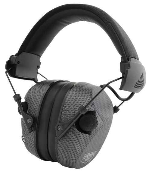 Birchwood Casey 43250 eKrest Electronic Muffs Earmuff 26 dB Black Carbon Fiber