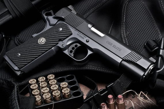 Wilson Combat CQB Elite Pistol CQBE-FS, .45 ACP/10mm/40 S&W/38 Super/9mm, 5 in Stainless Match Grd BBL, G10 Grips, Armor-Tuff, Fiber Optic Sight, 8 Rds