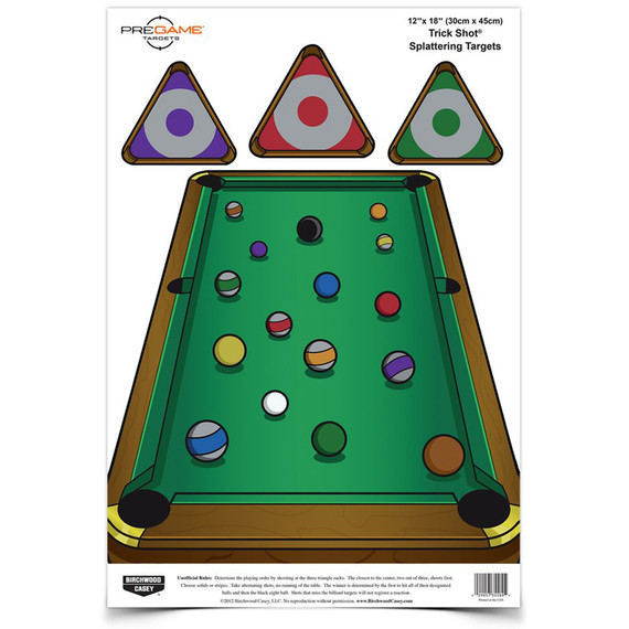Birchwood Casey Pregame Target, Trickshot, 12x18, 8 Targets 35568