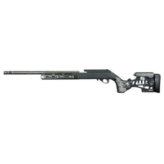 Black Rain Ordnance Executive, Semi-auto Rifle, 22 LR, 20 in Proof Research Threaded Barrel, 1/2X28 in Thread Pitch, Matte Finish, Black, WOOX Furiosa Chassis with Walnut Inserts, 10 Rounds, 1 Mag BRO-22-E-W