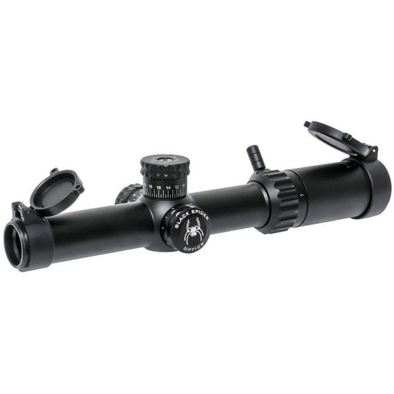 Black Spider BSO1-4X24 Rifle Scope, 1-4X24, Illuminated Reticle, 30mm Tube w/Hard Anodized, BSO1-4X24