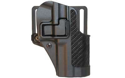 Blackhawk 410008BKR CQC SERPA Belt Holster Right Hand Black Carbon Fiber SigPro 2022 Belt Loop and Paddle