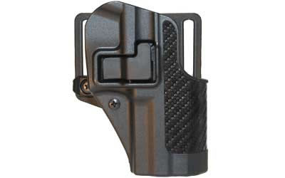 Blackhawk 410011BKR CQC SERPA Belt Holster Right Hand Black Carbon Fiber Rug P85/89 Belt Loop and Paddle