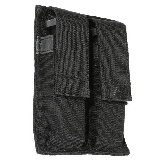 BLACKHAWK Double Pistol Mag Pouch 61ACDMBK, Hook and Loop Back, Black 61ACDMBK