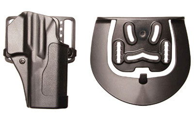 BLACKHAWK Sportster Belt Holster With Belt Loop and Paddle Attachment 415602BK-R, Fits Glock 19/23, Right Hand, Carbon Fiber Finish, Black 415602BK-R