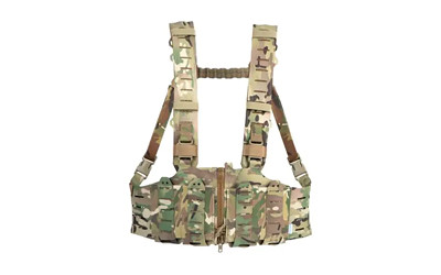 Blue Force Gear 10 Speed Chest Rig MM-TSP-CHESTRIG-SR25-0, Fits (3) SR-25 Mags, Cordura Construction, Multicam MM-TSP-CHESTRIG-SR25-01-MC