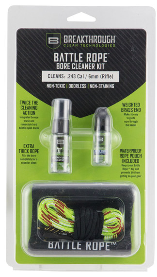 Breakthrough Clean BTBRFS243R Battle Rope Bore Cleaner Kit .243 Cal