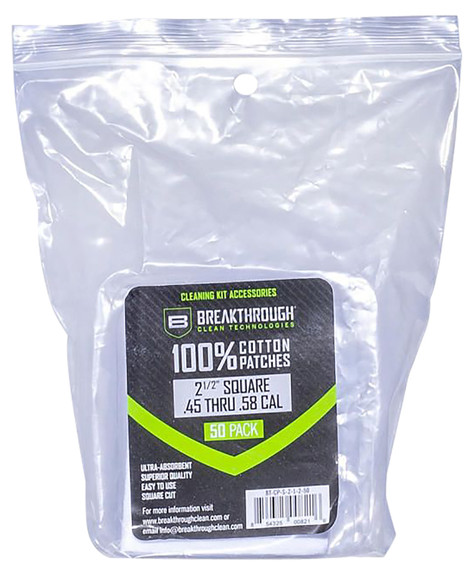 Breakthrough Clean BTCPS21/250 Square Patches 45-58 Cal 50 pieces