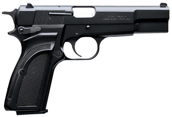 Browning Hi Power Mark III Pistol 051002393, 9mm, 4 5/8 in in BBL, Single, Composite Grips, Black Finish, 12 + 1 Rds, Fixed Sights
