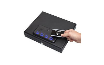 Bulldog Cases Quick Vault, Safe, 11.5 inx9.75 inx2.5 in, 6 in Security Cable, Black, Digit, BD4055