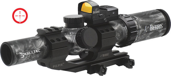 Burris 200438FF Close Quarters MTAC Rifle Scope, Illuminated Ballistic CQ Reticle, 1-4x 24mm Objective, Water/Fog/Shock Proof, Black Finish