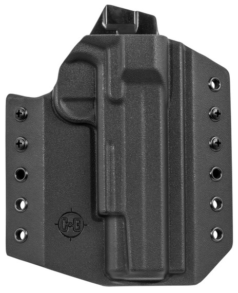 C&G HOLSTERS 074100 Covert OWB Sig 1911 w/Rail 5 in Kydex Black