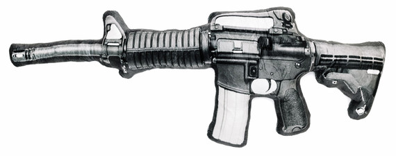 Caliber Gourmet CBG-1053 Assault Rifle Pillow Black with Gray Accents 35 in L AR-15