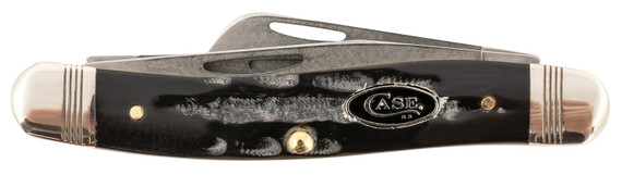 Case 65091 Stockman Medium 1.70 in/1.77 in/2.57 in Folding Clip/Sheepsfoot/Spey Plain Stonewashed Satin S35VN SS Blade/ Rough Black Jigged Buffalo Horn Handle