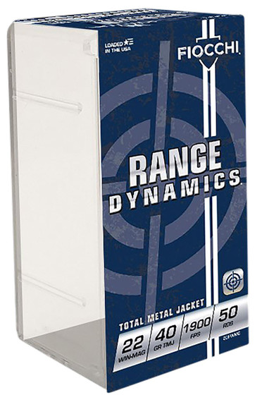 Fiocchi 22FWMC Field Dynamics Performance 22WMR 40gr Total Metal Jacket 50 Per Box/40 Case Rimfire Ammunition