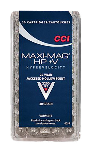 CCI Maxi-Mag HP +V Ammunition, 22 WMR | 0059