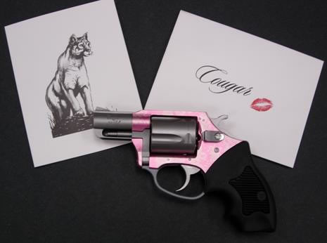 Charter Arms Pink Cougar Revolver 53833, 38 Special, 2 in, Two-Tone / Black Rubber Grips, 5 Rd