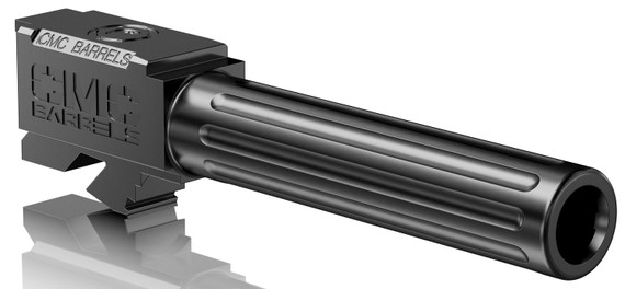 CMC Triggers 75522 Match Precision Fluted Barrel compatible with Glock 19 Gen 3&4 9mm 4.01 in 416R Stainless Steel Black