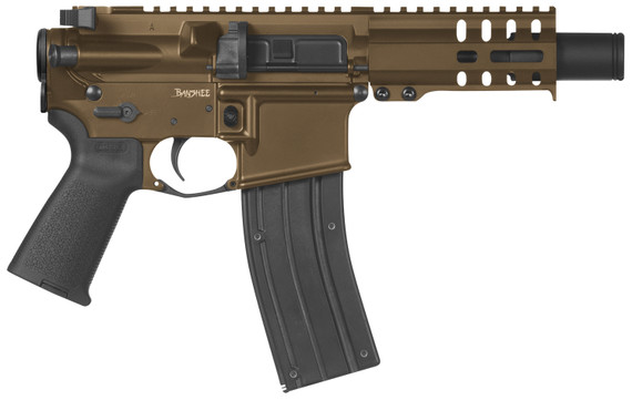 CMMG 22A5B62MB Banshee 300 MK4 22 LR 4.50 in 25+1 Midnight Bronze Cerakote Black Magpul MOE Grip CMMG 6 Position No Brace