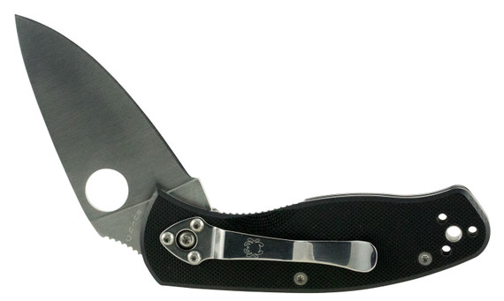 Spyderco C136GP Persistence 2.77 in Folding Drop Point Plain 8Cr13MoV SS Blade Black G10 Handle Includes Pocket Clip, Knife