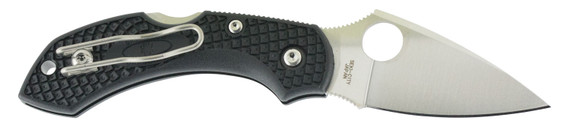 Spyderco C28PBK2 Dragonfly 2 2.25 in Folding Clip Point Plain VG-10 SS Blade Black FRN Handle Includes Pocket Clip, Knife