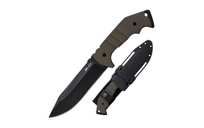 Cold Steel 3V AK-47 Field Knife, 5.5 in Fixed Blade Knife, DLC Coating, Plain Edge, Secure-Ex Sheath, CPM 3-V High Carbon 14AKVG