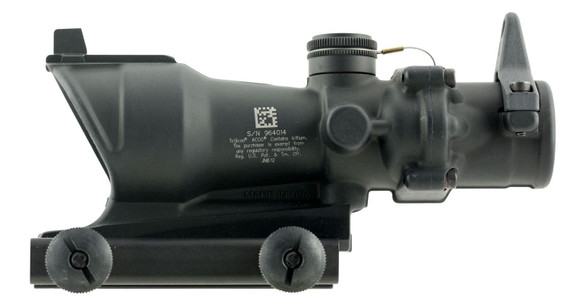 Trijicon 100091 ACOG Black Hardcoat Anodized 4x32mm Illuminated Amber Crosshair 223 Reticle, Rifle Scope