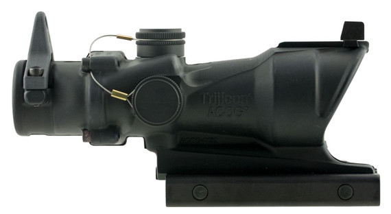 Trijicon 100091 ACOG Black Hardcoat Anodized 4x32mm Illuminated Amber Crosshair 223 Reticle, Rifle Scope