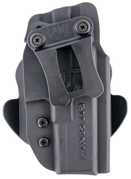 Comp-Tac C669GL043RBKN Dual Concealment IWB/OWB Black Kydex for Glock 17 Gen 1-4 Right Hand