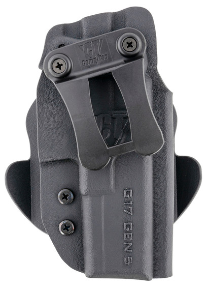 Comp-Tac C669GL044RBKN Dual Concealment IWB/OWB Black Kydex for Glock 17 Gen 5 Right Hand