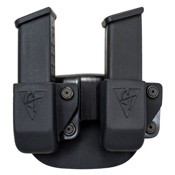 Comp-Tac Twin Mag Pouch Compatible with Glock 9/40/357, .45 Gap Kydex Black