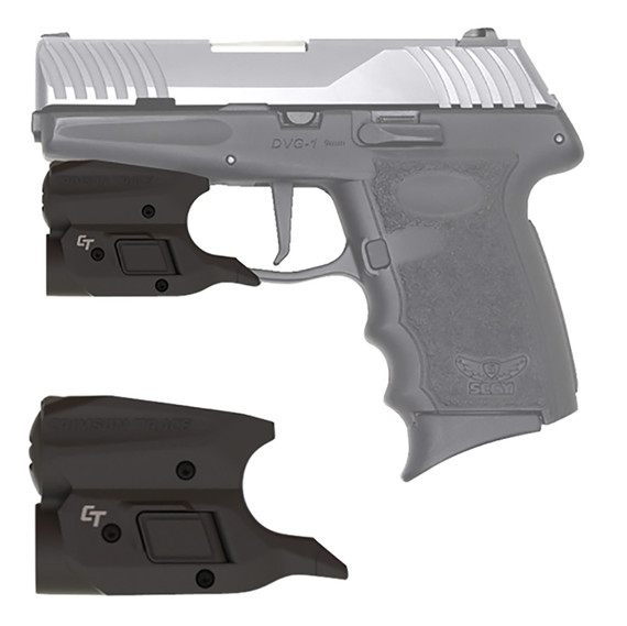 Crimson Trace 0101930 Lightguard For Handgun SCCY DVG1 100 Lumens Output White CREE XPL LED Light Trigger Guard Mount Matte Black Polymer