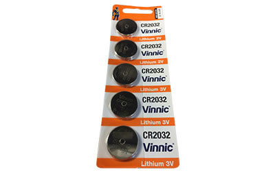 Crimson Trace Corporation CR2032 Battery, 5 Pack 26-1012