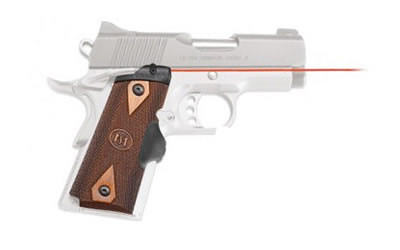 Crimson Trace Corporation Master Series LaserGrip, Fits 1911 Officer/Compact, Cocobolo Wood in Diamond Pattern LG-921