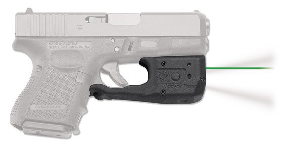 Crimson Trace LL810G Laserguard Pro 5mW Green Laser 532nM Wavelength & 50 ft Range with 150 Lumens White LED Light Black Finish for Glock 36 Gen3, 26 Gen3-5, 27, 33 Gen3-4