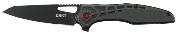 CRKT 6290 Thero 3.08 in Folding Sheepsfoot Plain Black Oxide 8Cr14MoV SS Blade GRN Black Handle