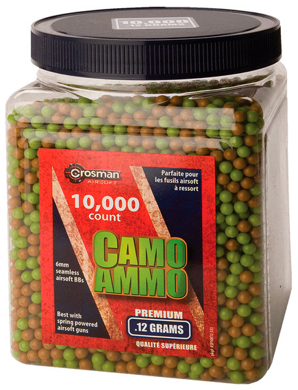 Crosman Camo Ammo BB Airgun Ammo, .12 Gram, 10000 Ct |ASP10K12