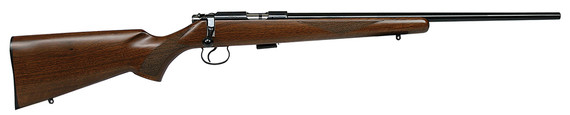 CZ Model 455 American Rifle 02111, 22 Winchester Magnum, 20.5 in, Bolt Action, Walnut Stoc, 02111