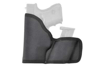 Desantis Cargo Nemesis Pocket Holster, Fits Glock 26/27, S&W M&Pc, Keltec P11, Spr EMP, Walther PPS/PK380, Tau 709, S&W Shield, Ambidextrous, Black Leather M52BJE1Z0